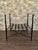 New Black Wrought Iron Curule Bench with Gold Details For Sale In Miami - Image 6 of 18