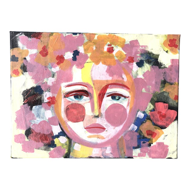 Contemporary Painting on Canvas by CL Auker, “Face of Primavera” For Sale