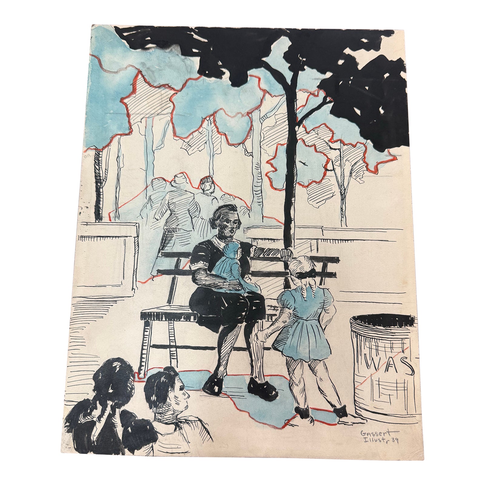 Gassert Illustration Artist 8x10 Unframed 1939 | Chairish