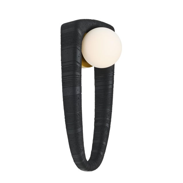 Arteriors Home Arteriors Home Laredo Black Lava Stone Composite Sconce For Sale - Image 4 of 10