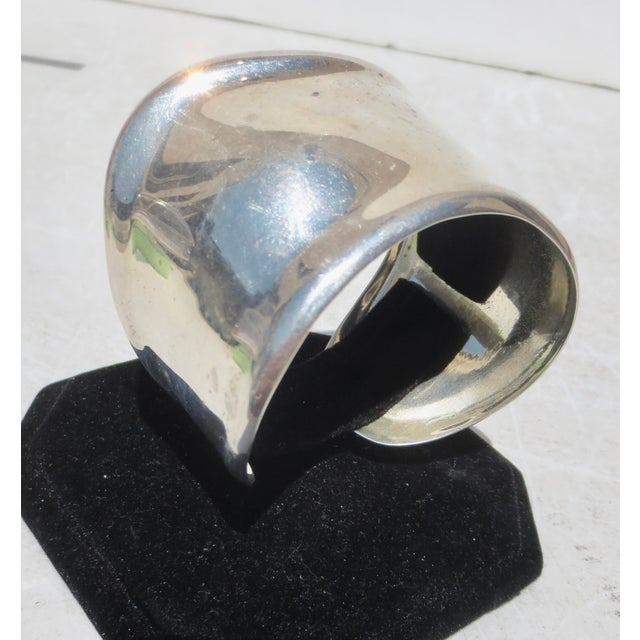 Sterling Silver Modernist Cuff For Sale - Image 4 of 6