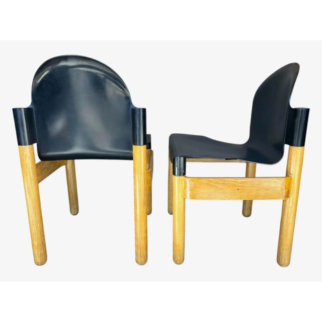 Set of 4 Sculptural Thonet Flex Chairs by Gerd Lange in Birch & Black For Sale - Image 10 of 12