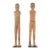 Pair of Chinese Han Tall Slender Terracotta Figures For Sale
