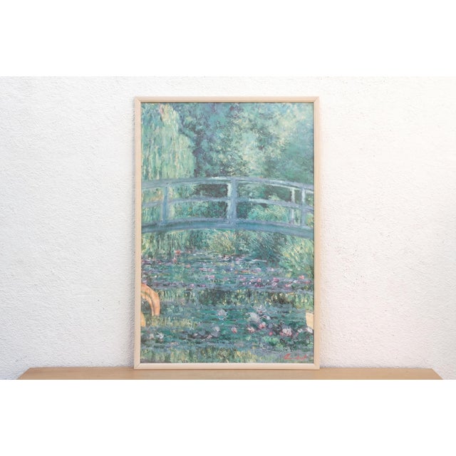 Vintage Impressionist Water Lillies Framed Exhibition Poster For Sale In Los Angeles - Image 6 of 6