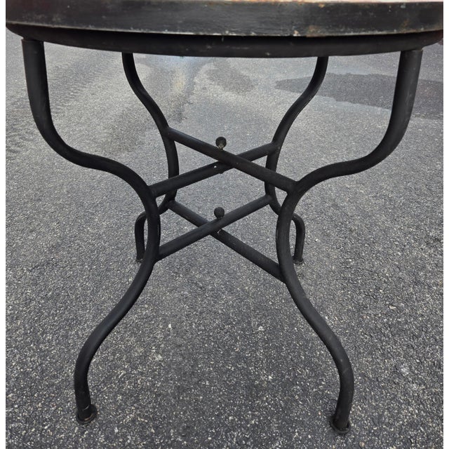 2020s 32" Handcrafted Yellow and White Rafraf Moroccan Mosaic Table For Sale - Image 5 of 7