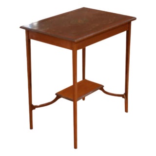Late 20th Century Edwardian Table With Painted Top For Sale