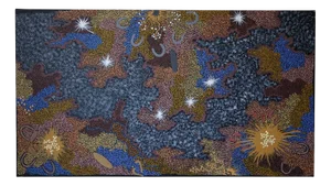 Gabriella Possum, Nungurrayi, 1993, Acrylic on Canvas