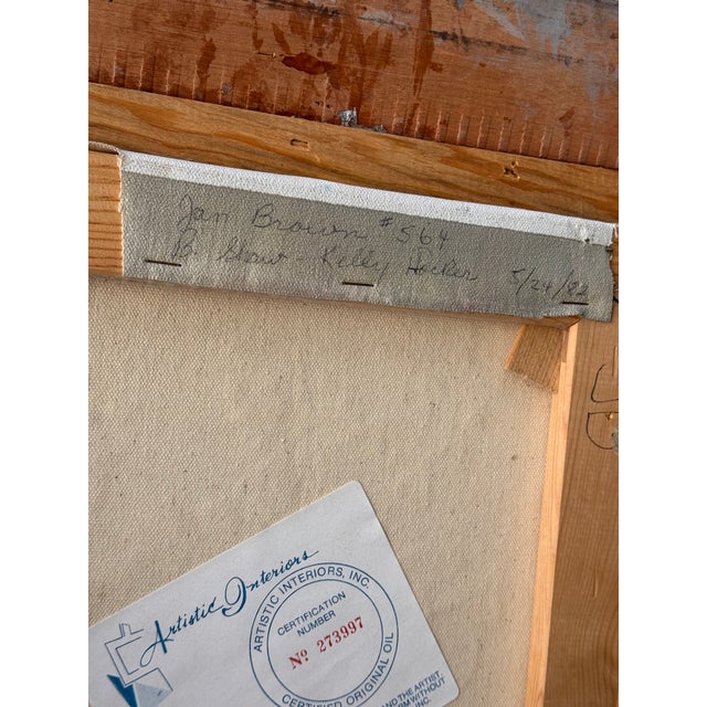 1980’s Decorative Arts Studio Framed Oil Painting For Sale - Image 10 of 12