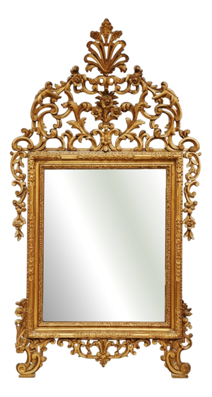 Large Gilded Mirror from Piedmont, 1700s