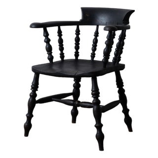 Captain's Chair in Black, c.1880 For Sale