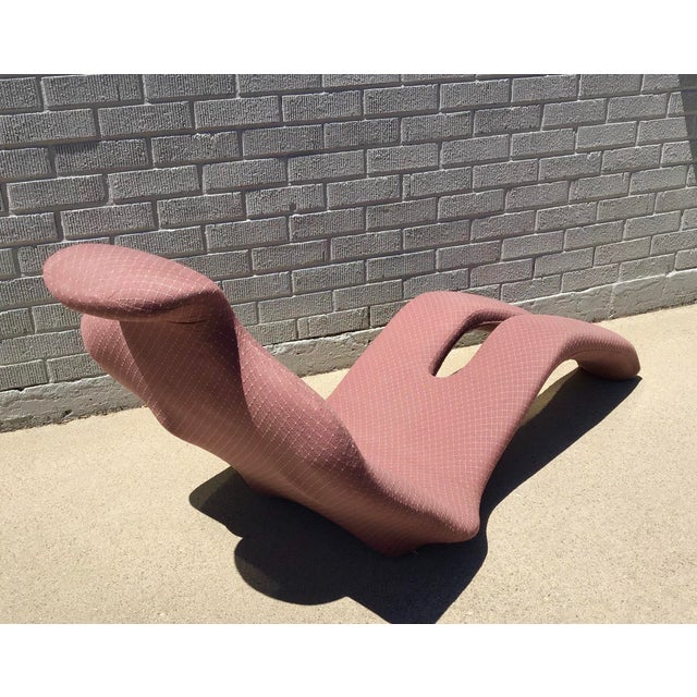 Olivier Mourgue Olivier Mourgue Bouloum Fiberglass and Fabric Lounge Chair For Sale - Image 4 of 13