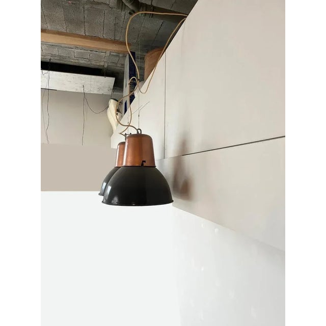 Industrial Iron Pendant Lamp For Sale - Image 5 of 6