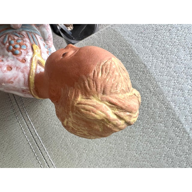 1950s Margit Kovács Stylized Reading Girl Clay Sculpture Budapest Hungary For Sale - Image 15 of 15