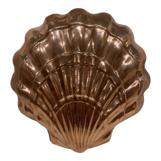 Vintage Copper Shell Jelly Mold For Sale