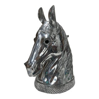 Signed 2001 Arthur Court Stallion Horse Head Ice Champagne Wine Bucket For Sale