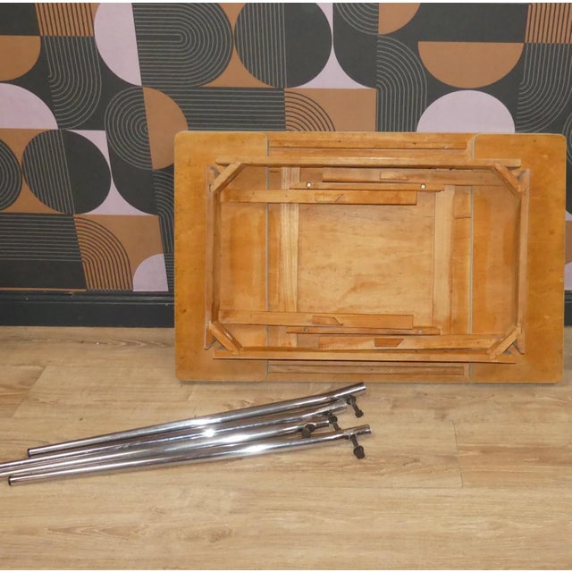 Extendable Kitchen Table in Chrome and Resopal, 1960s For Sale - Image 12 of 14