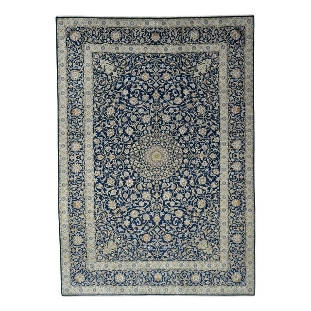 Hand-Knotted Kashan Cork Rug For Sale