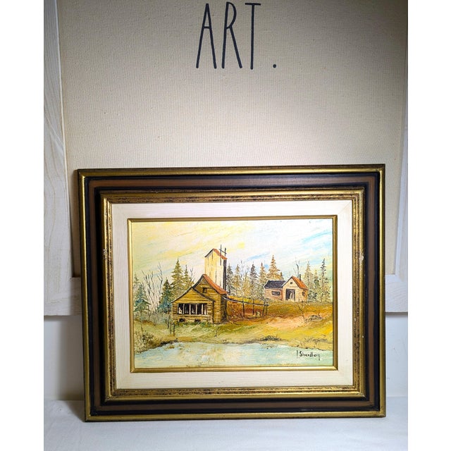 1930s Original Swedish Landscape Oil Painting by John Edmund Strandberg For Sale - Image 10 of 13