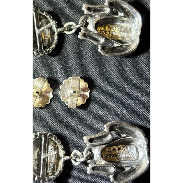 Barry Kieselstein Cord Sterling Silver 925 & 14k Gold Frog & Flower Dangle Earrings, Playful Pair. For Sale - Image 4 of 6
