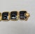 Mid-Century Modern Vintage Signed Monet Goldtone & Black Enamel Contempora Link Bracelet, 1972 For Sale - Image 3 of 9