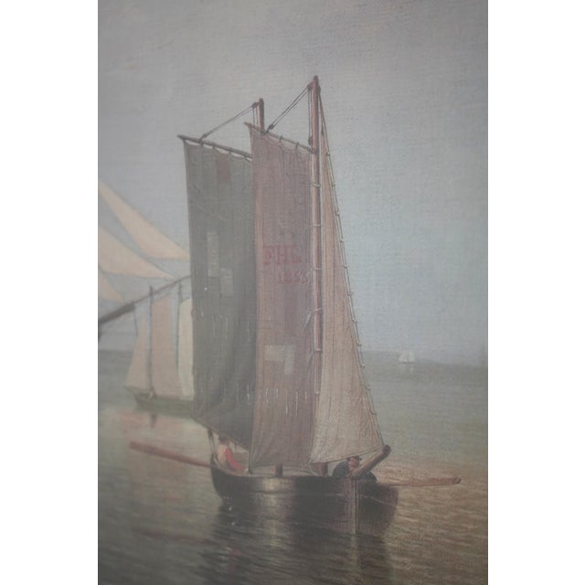Gold Salem Harbor High Quality Gold Leaf Framed Print For Sale - Image 8 of 13
