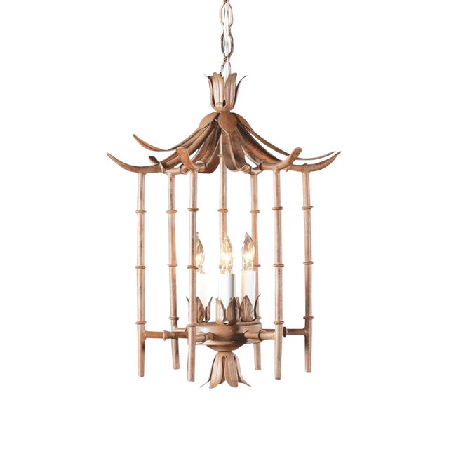 Wildwood Iron Bamboo Lantern For Sale