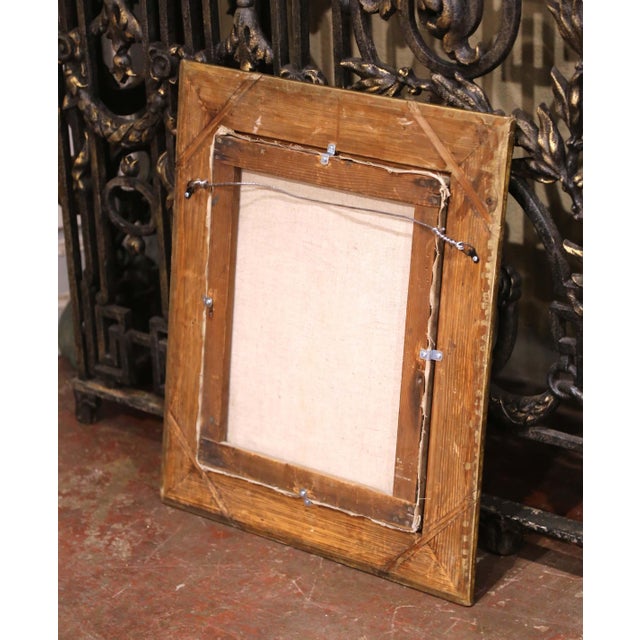 19th Century Oil on Canvas Chicken Painting in Gilt Frame Signed E. Coppenolle For Sale - Image 9 of 9