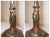 Antique Bronze Clad Glass Figural 4 Graces Putti Polychromed Electric Table Lamp For Sale - Image 4 of 12