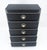 Black Lacquer & Silver 5 Drawers Art Deco Tall Chest Dresser MINT For Sale - Image 16 of 18