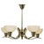 This refined art deco chandelier originates from czechoslovakia in the 1930s and features a polished brass structure...