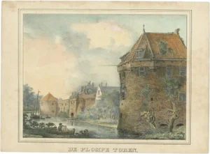 Houtman, Plompetoren in Utrecht, 1830, Paper
