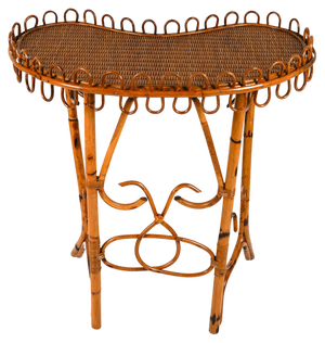 Mid-Century Rattan and Bamboo Console Table by Franco Albini, 1960s