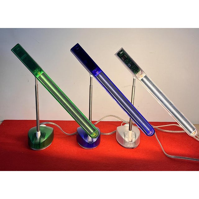 Reading lamps in perfect condition working with original boxes and original power supplies This piece has an attribution...