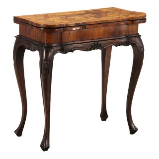 Walnut and Beech Game Table with Walnut Stain For Sale