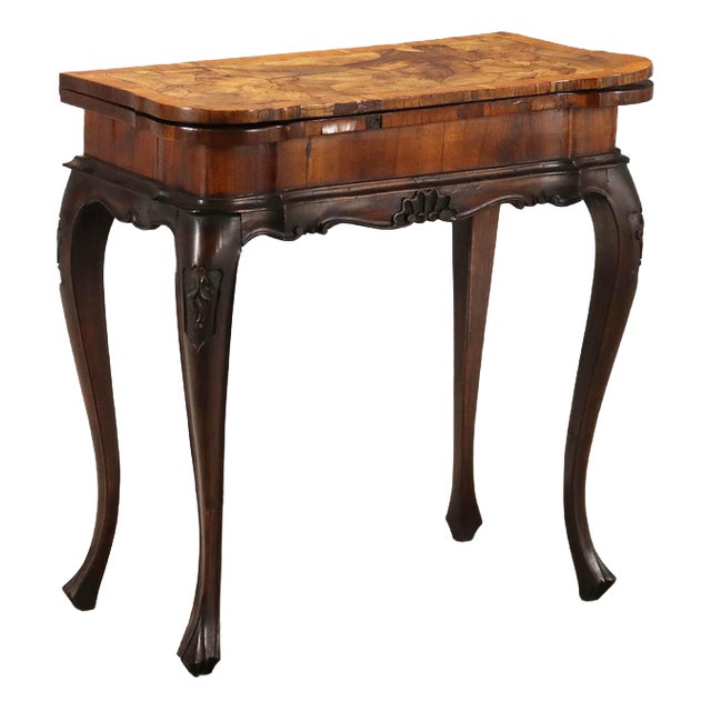 Walnut and Beech Game Table with Walnut Stain For Sale