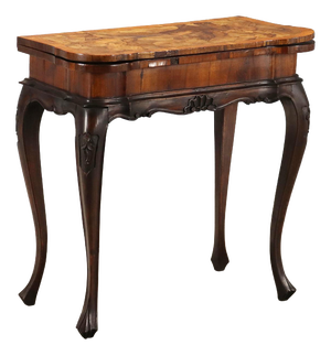 Walnut and Beech Game Table with Walnut Stain