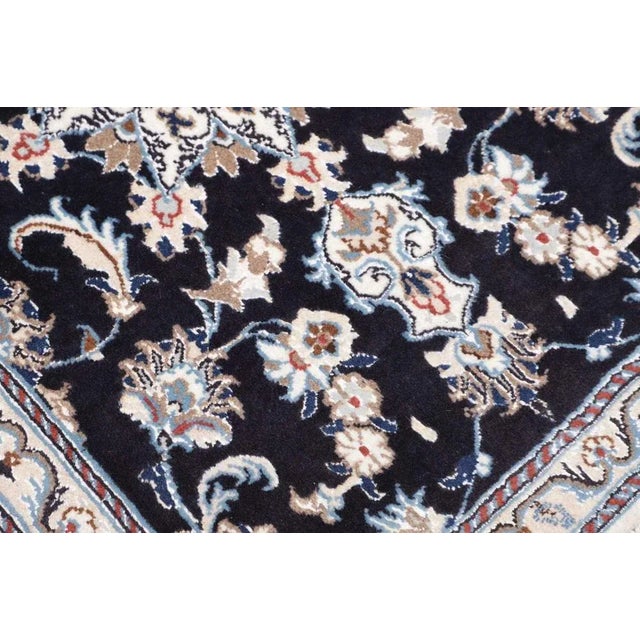 Hand-Knotted Nain Rug with Floral Pattern For Sale - Image 6 of 11