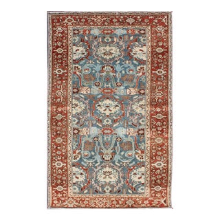 Colorful Antique Persian Malayer Rug With Expansive Blossom All-Over Design For Sale