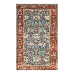 Colorful Antique Persian Malayer Rug With Expansive Blossom All-Over Design