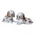 Vintage Ceramic Cocker Spaniel Dogs Pup Pair Figurines For Sale