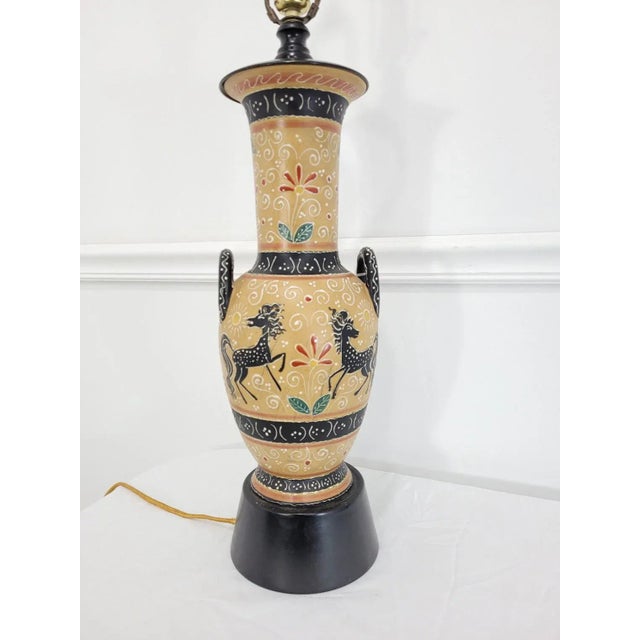 Mid-Century Modern Italian Mid-Century Modern Ars Artigiana Deruta Hand Crafted Ceramic Table Lamp For Sale - Image 3 of 10