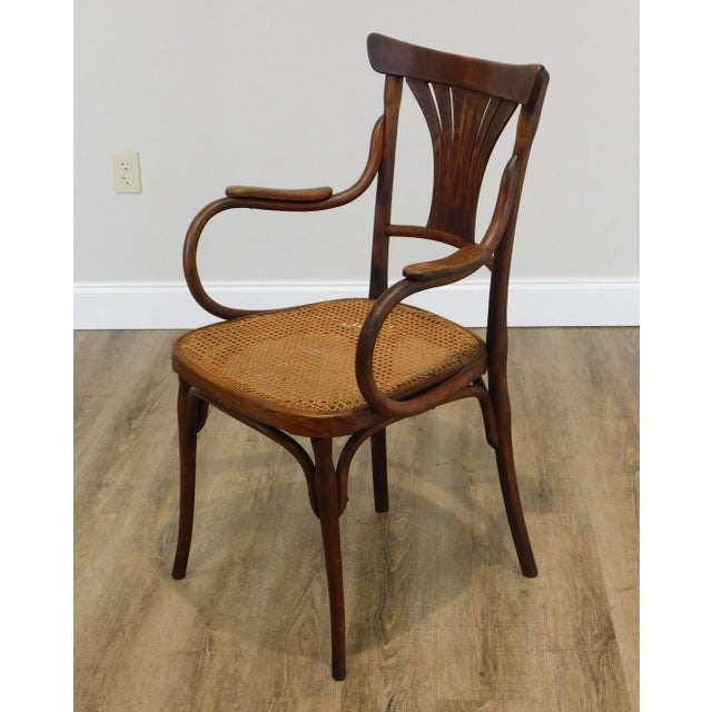 J & J Kohn Austria Antique Art Nouveau Armchair For Sale - Image 4 of 13