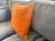 Orange Pillow Vintage For Sale - Image 4 of 5