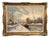 Dutch School, Winter River Landscape, Oil Painting For Sale
