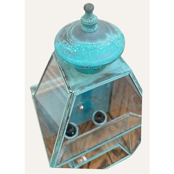 Vintage Verdigris Exterior/Interior Sconce For Sale - Image 4 of 4