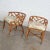 Henry Link Vintage Chinese Chippendale Rattan Rolling Accent Chairs Wicker by Henry Link - a Pair For Sale - Image 4 of 13