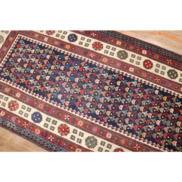 Textile Antique Talish Wide Size Runner - 3'10" x 9'9" For Sale - Image 7 of 9