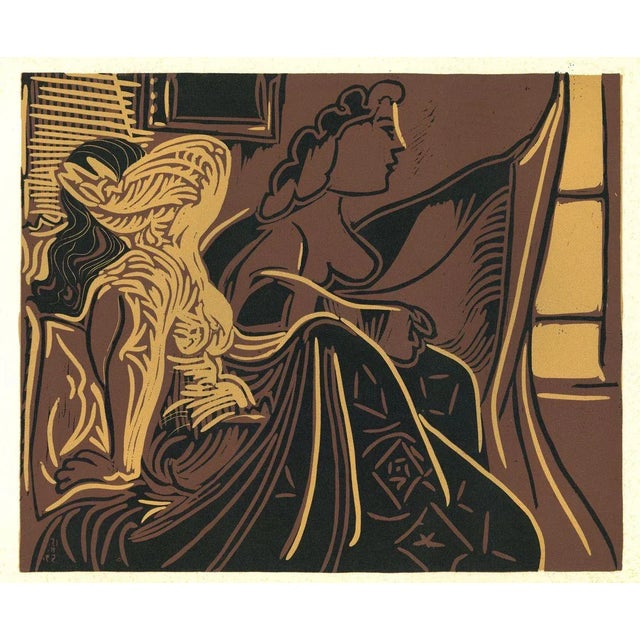 Pablo Picasso Deux Femmes près de la Fenetre - Original Linocut After Pablo Picasso - 1962 1962 For Sale - Image 4 of 4