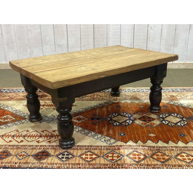 Wood English Fir Coffee Table, 1950s For Sale - Image 7 of 11