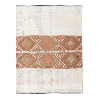 Vintage Small Decorative Kilim Rug - 4`1″ X 5`9″ For Sale